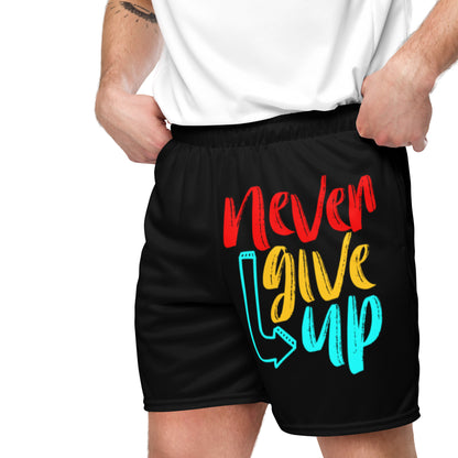 Gib niemals auf, Unisex-Mesh-Shorts