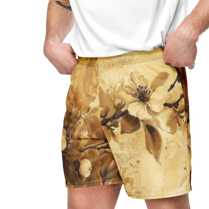 Retro Floral Unisex Mesh Shorts