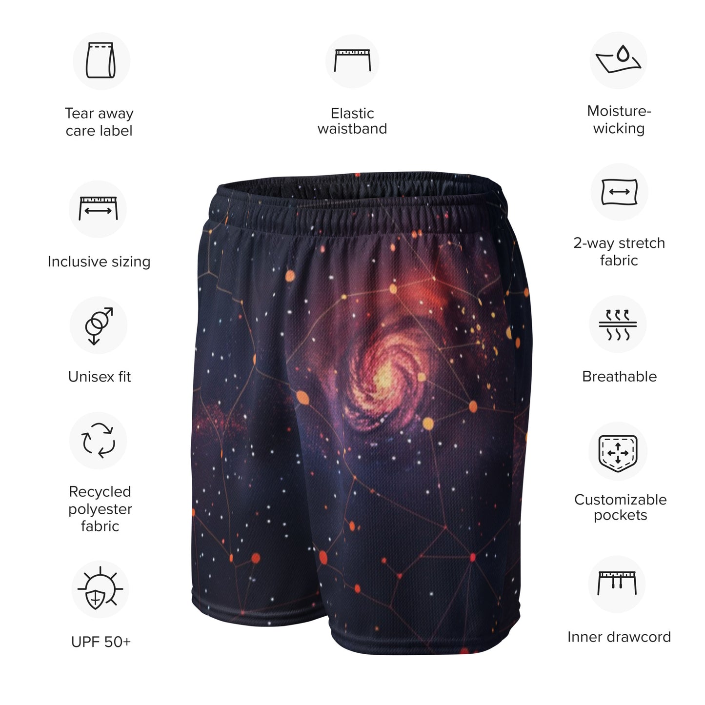 Star Matrix Unisex Mesh Shorts