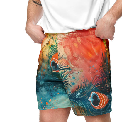 Tropical Feather Unisex Mesh Shorts