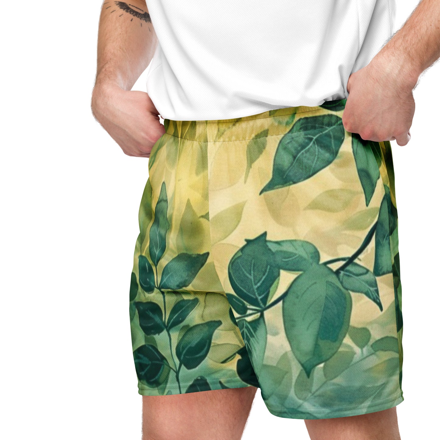 Lemon Tree Unisex Mesh Shorts