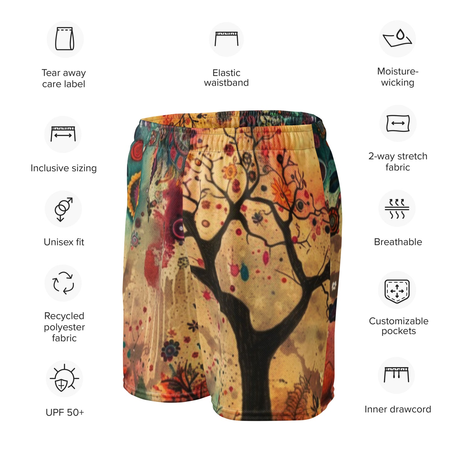 Boho Earth – Unisex-Mesh-Shorts