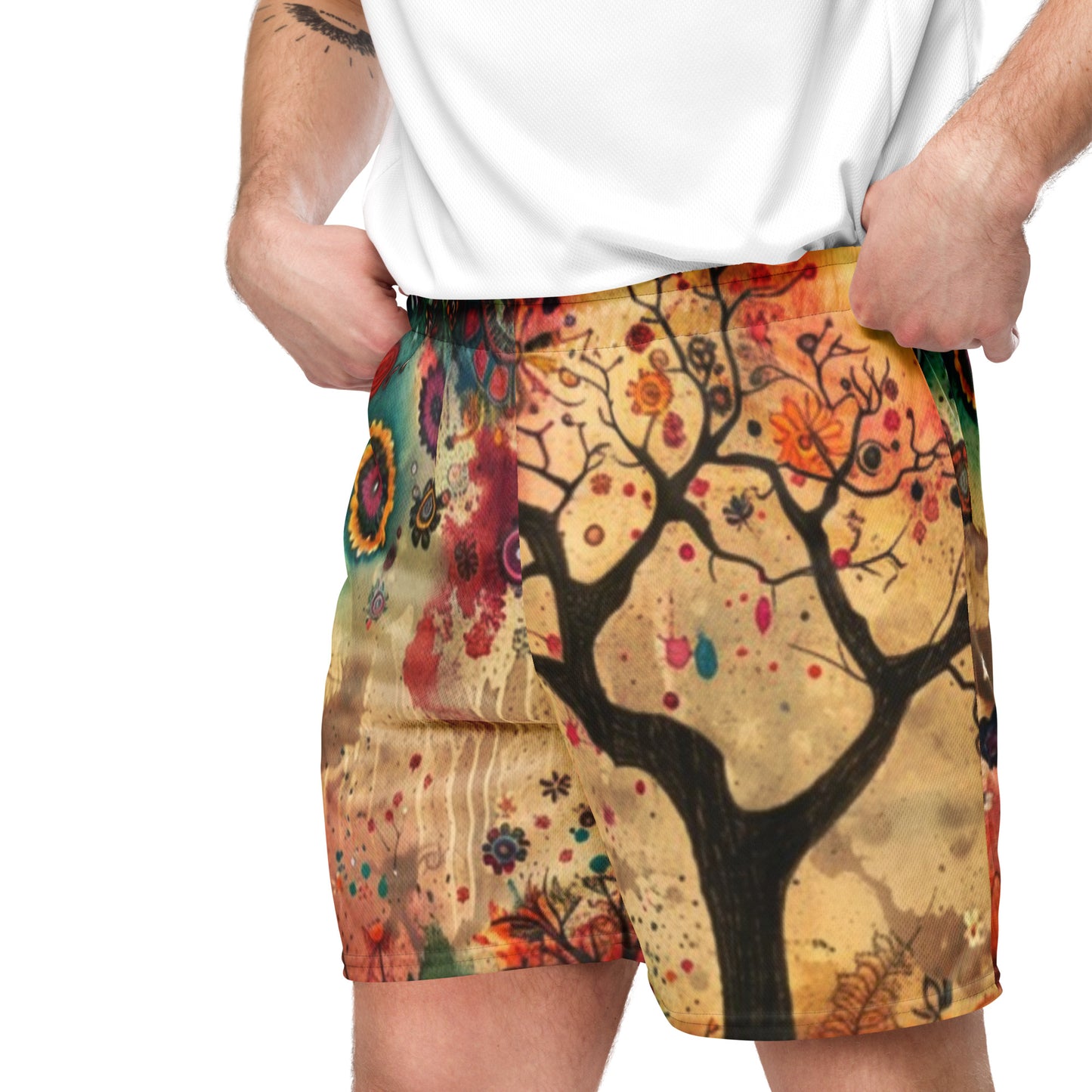 Boho Earth Unisex Mesh Shorts