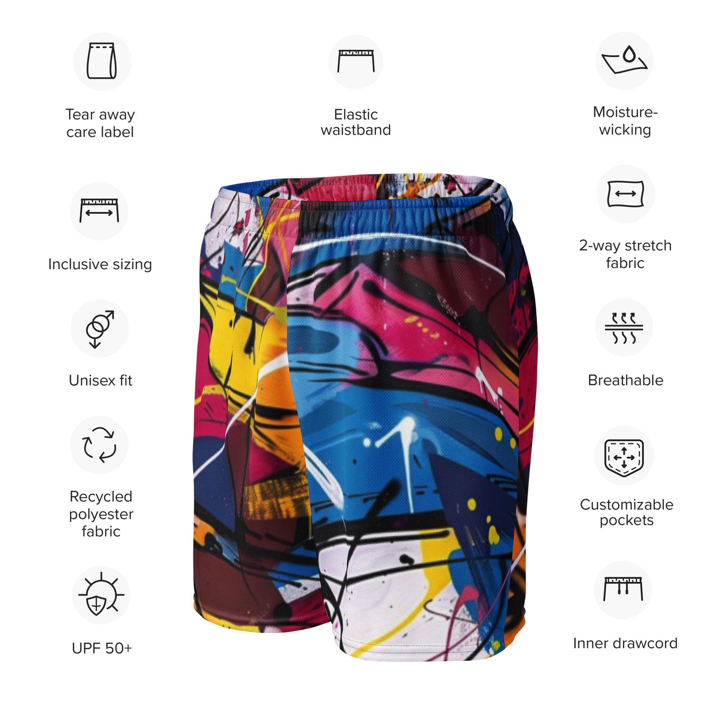 Street Art – Unisex-Mesh-Shorts