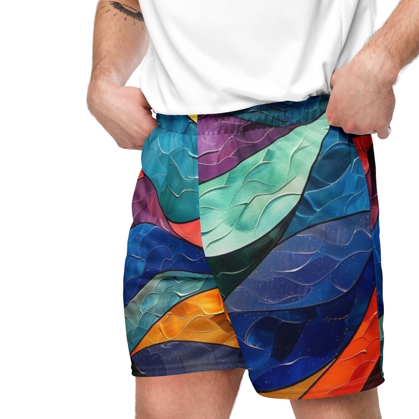 Radiant Waves Unisex Mesh Shorts