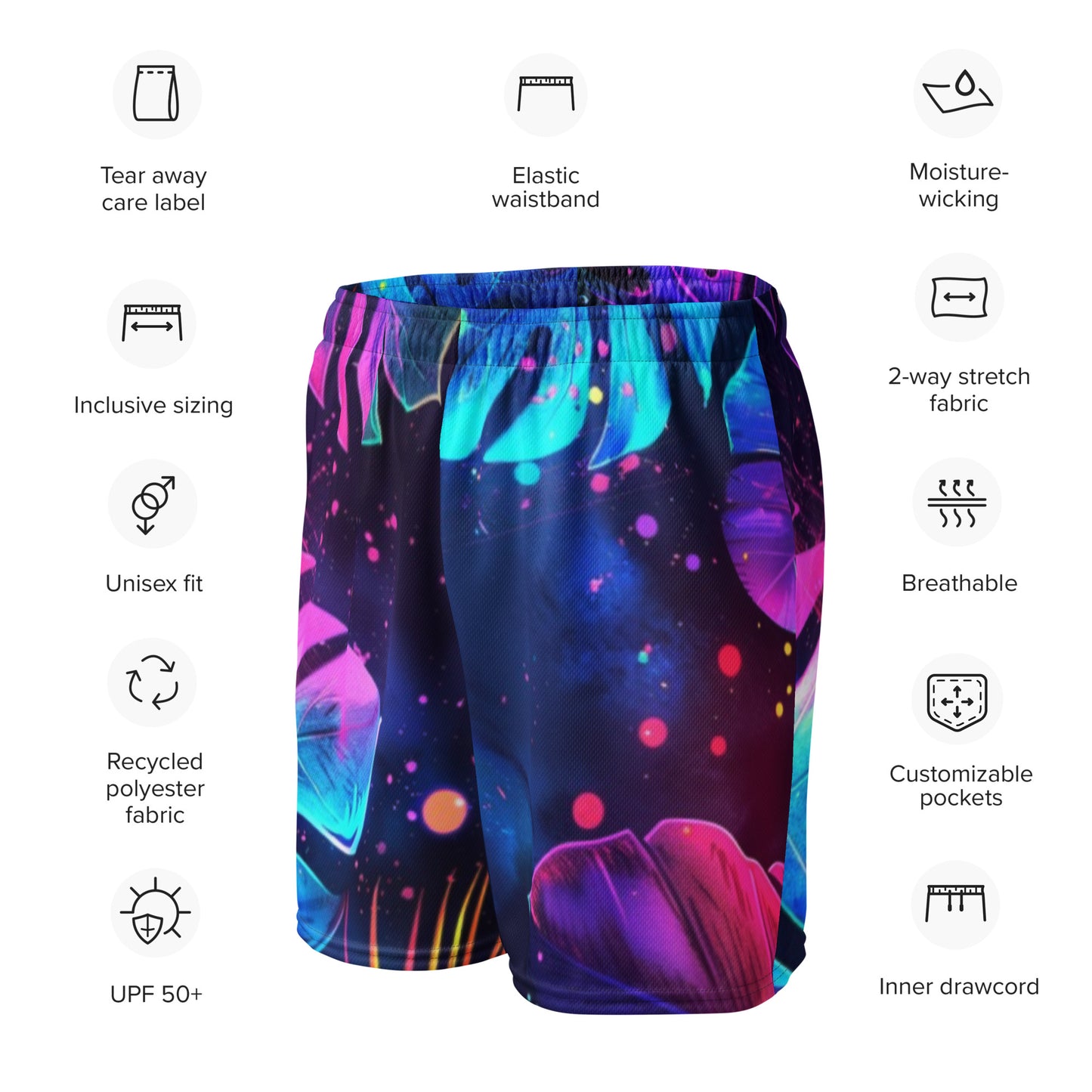 Radiant Splash Unisex Mesh-Shorts