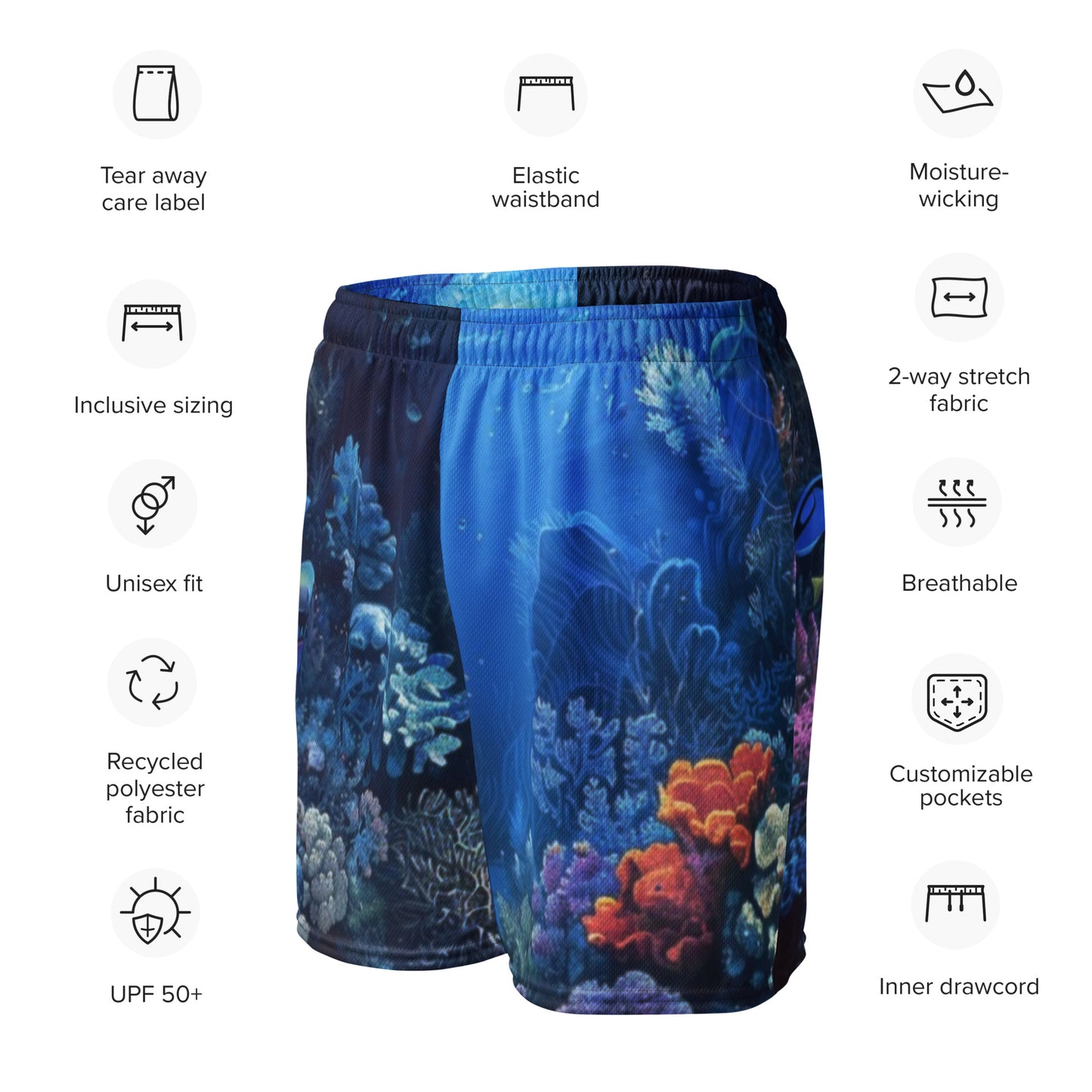 Ocean Depths Unisex Mesh-Shorts