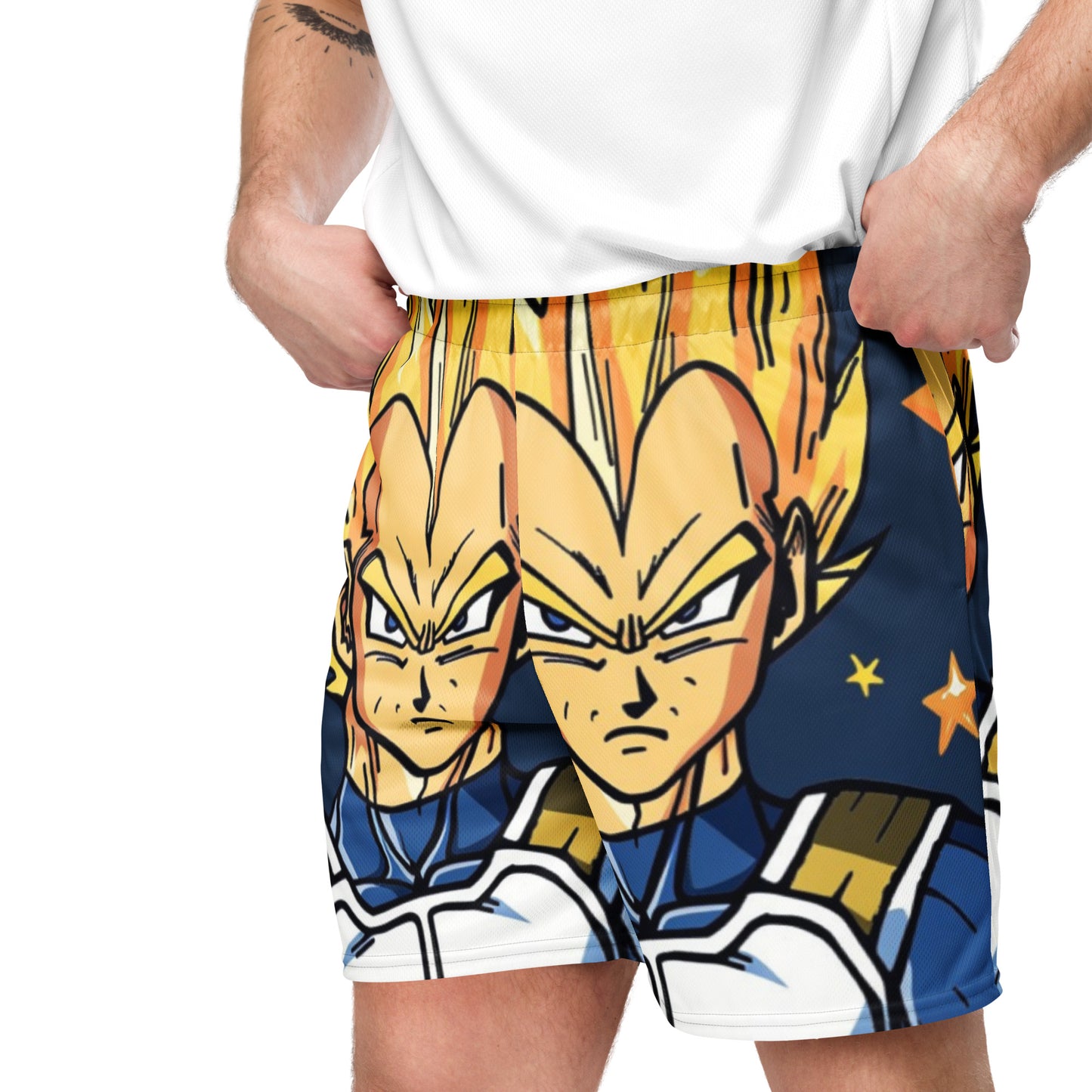 Vegeta Anime Unisex mesh shorts