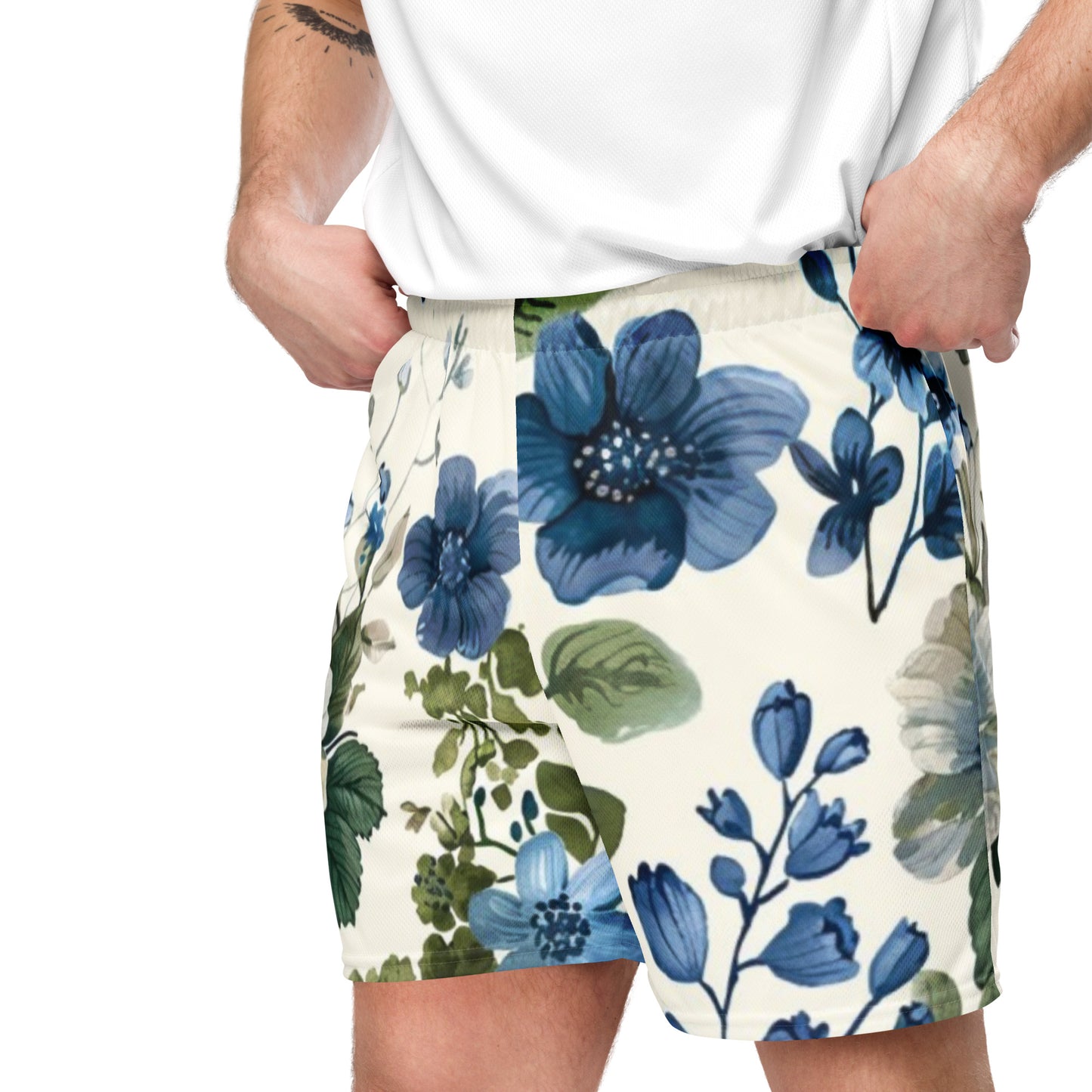 Blue Garden – Unisex-Mesh-Shorts