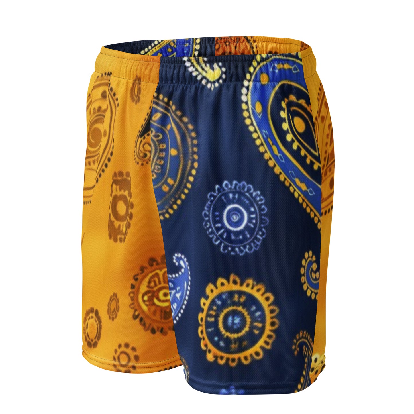 Metallic-Paisley-Mesh-Shorts für Unisex