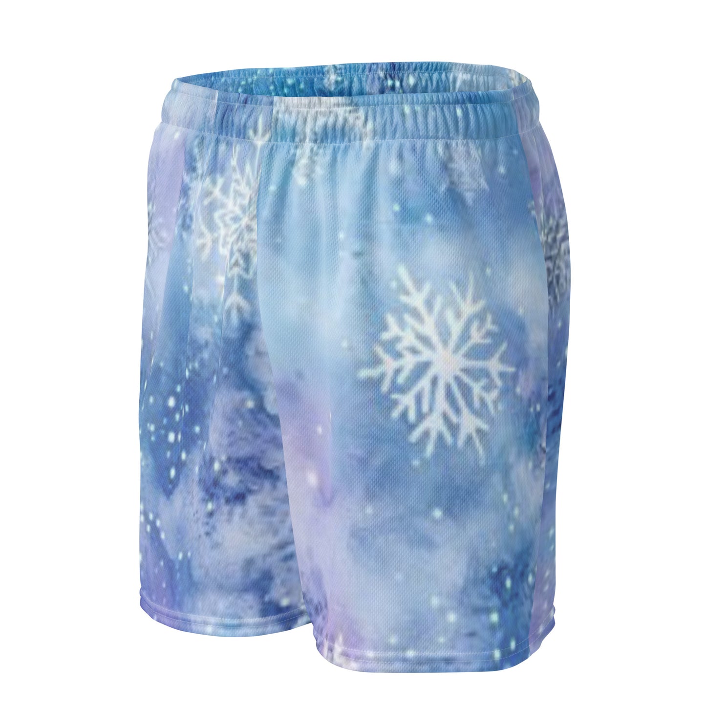 Schneeflocken Glitzer Unisex Mesh Shorts