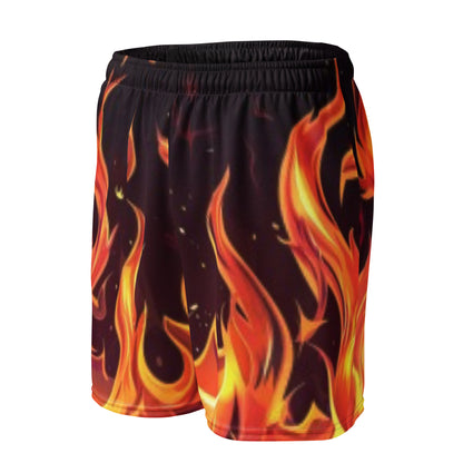 Burning Train Unisex Mesh Shorts