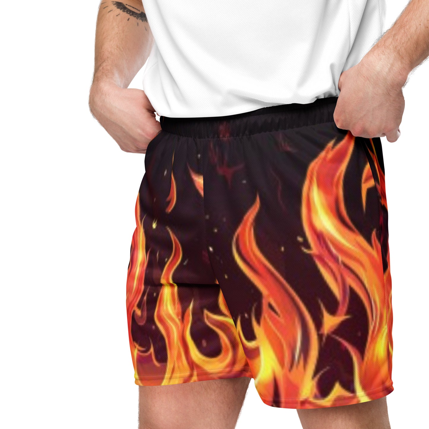 Burning Train Unisex Mesh Shorts