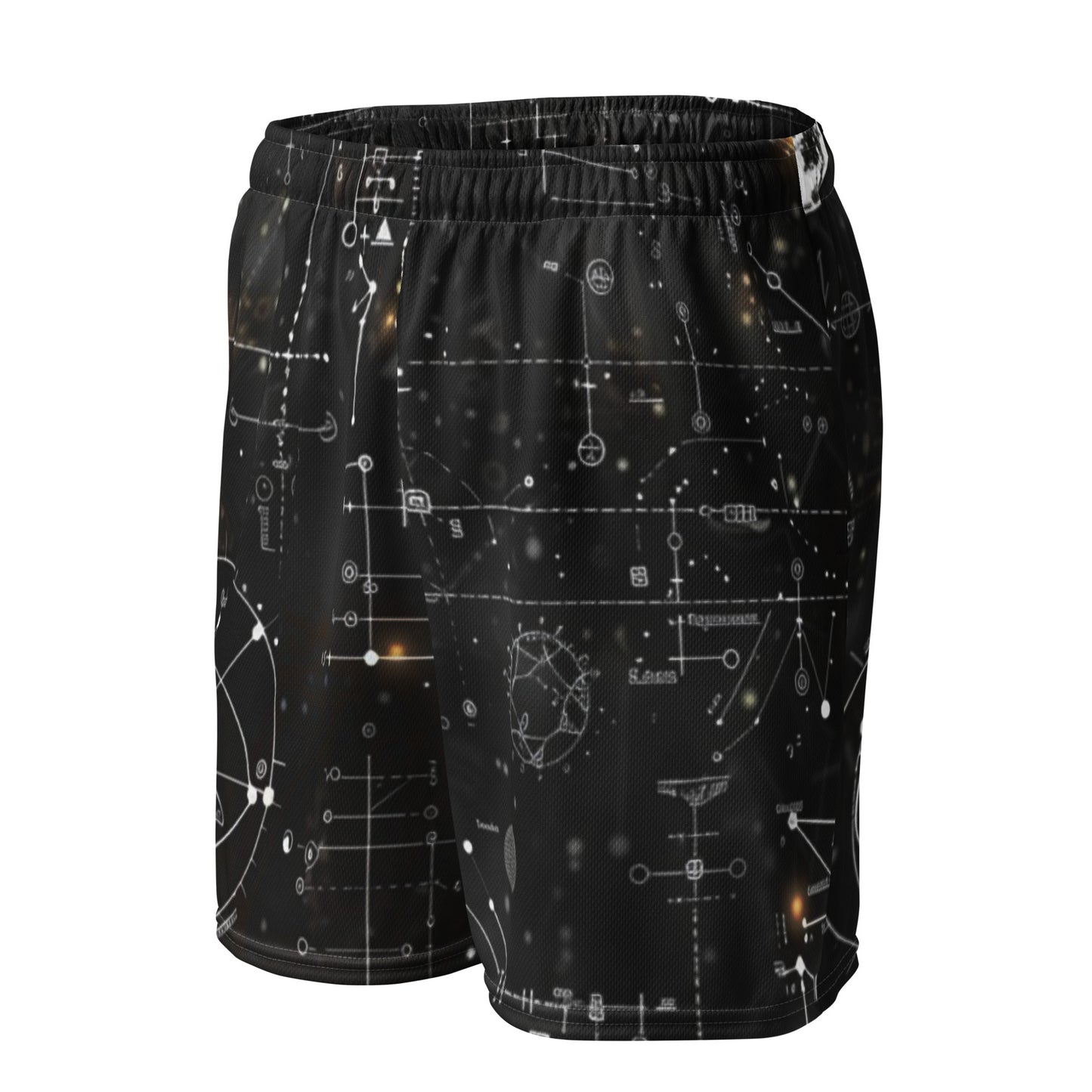 Schwarze Equation Unisex Mesh-Shorts