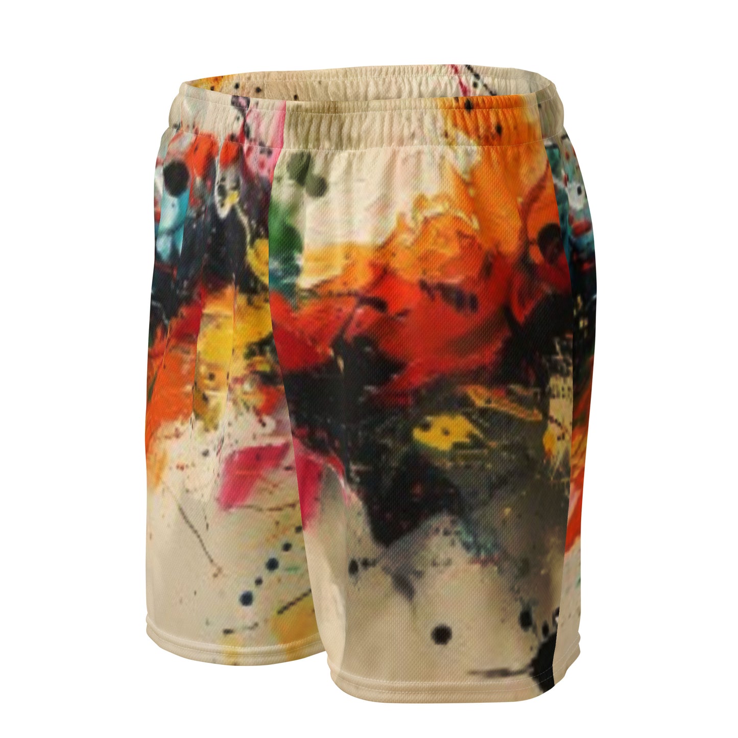 Abstract Burst Unisex Mesh Shorts