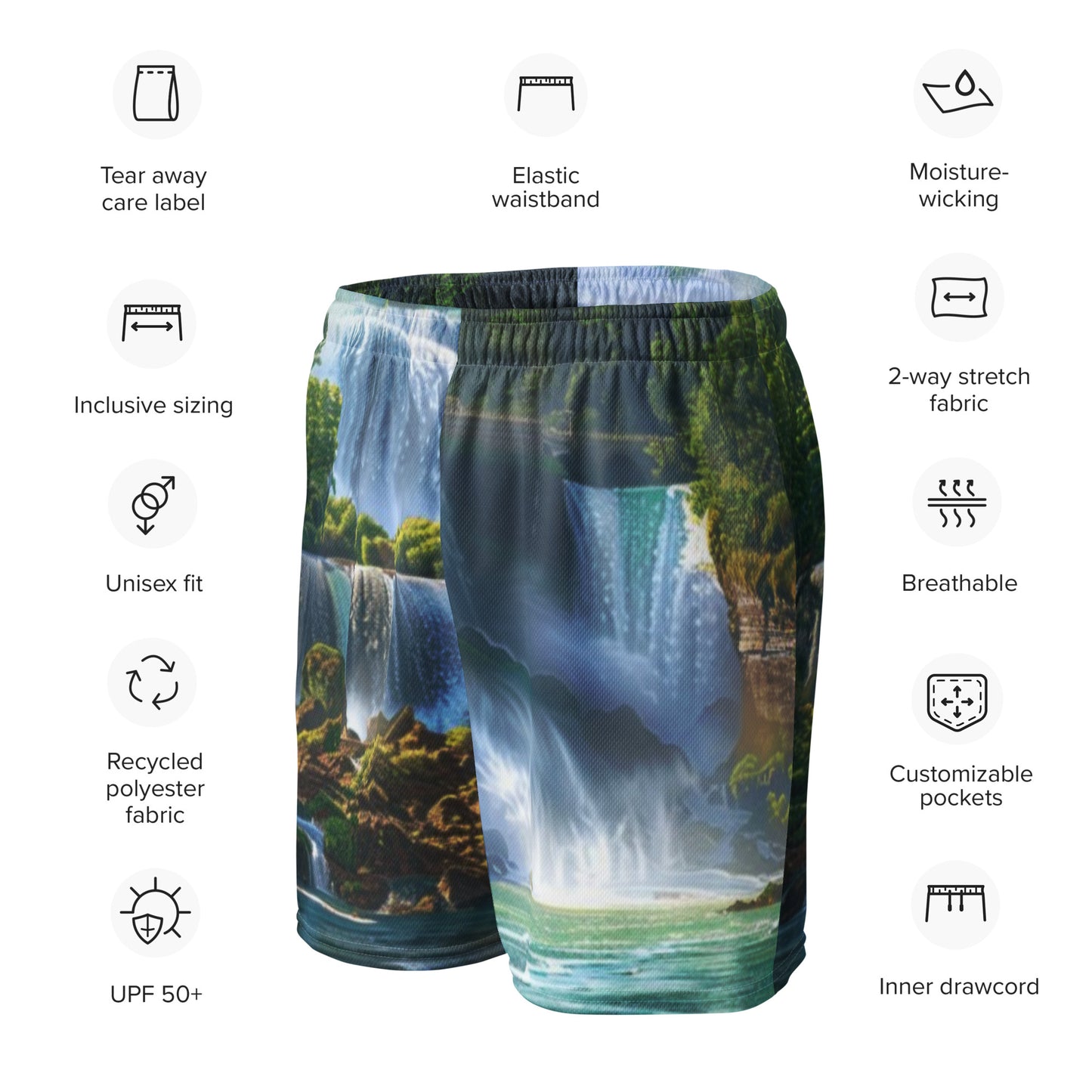 Waterfall Vibes – Unisex-Mesh-Shorts