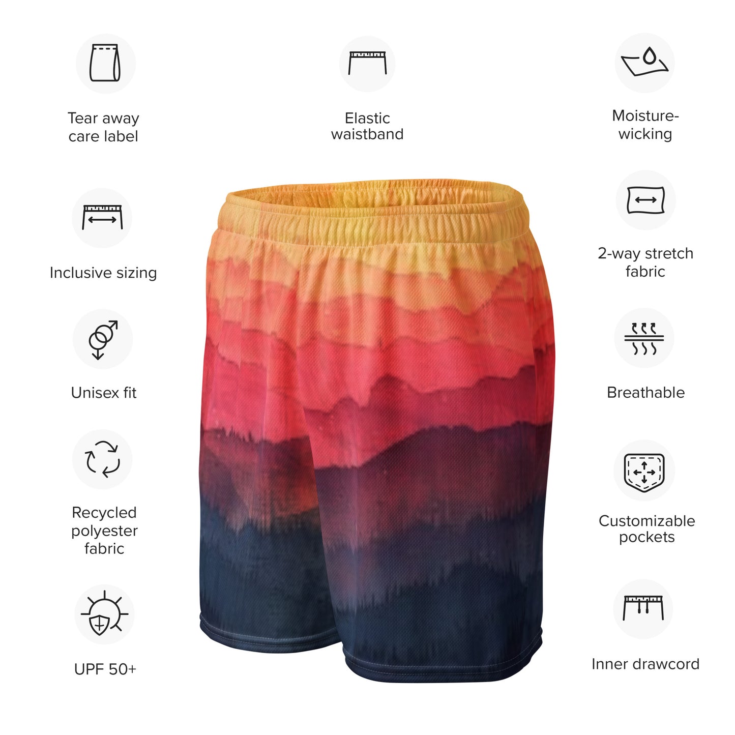 Twilight Fade Unisex Mesh Shorts