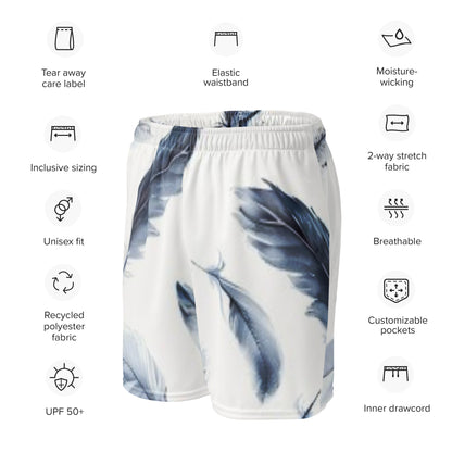 Delicate Plume Unisex Mesh Shorts