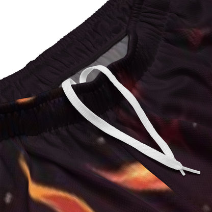 Burning Train Unisex Mesh Shorts