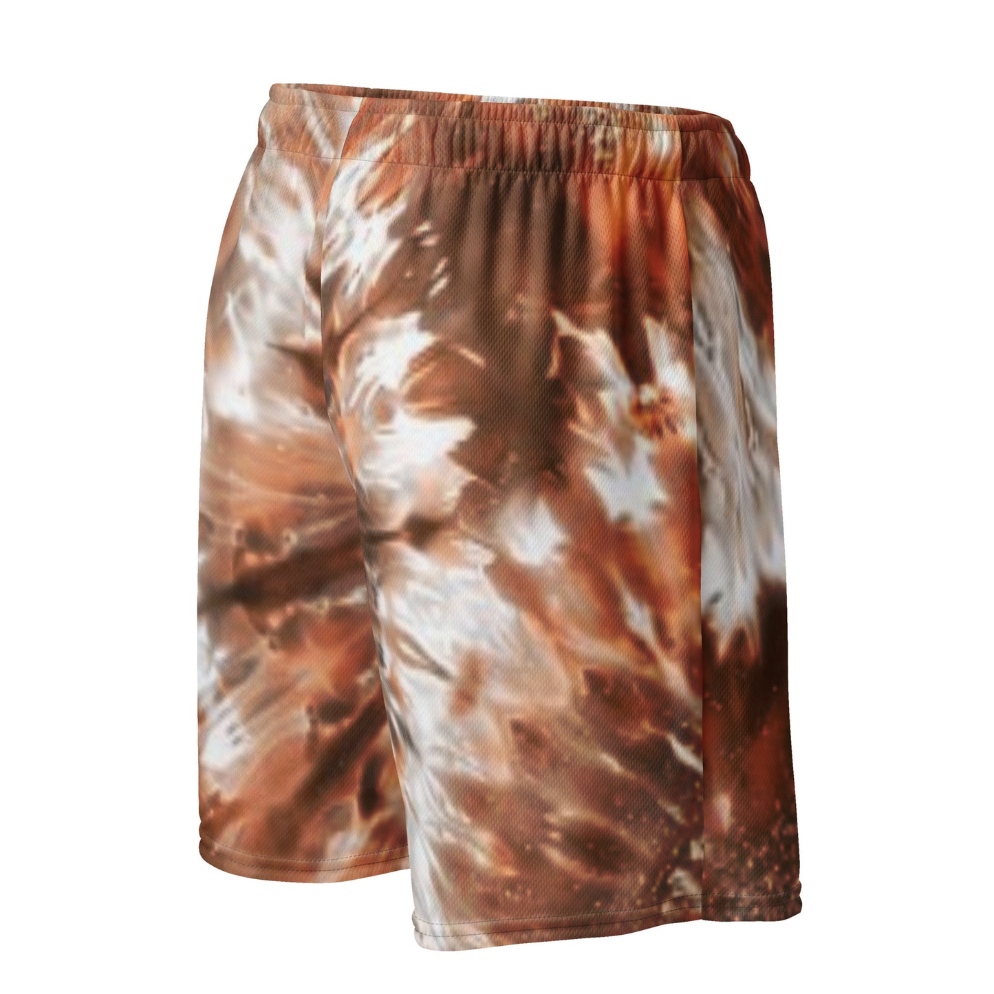 Braune Glitzer-Unisex-Mesh-Shorts