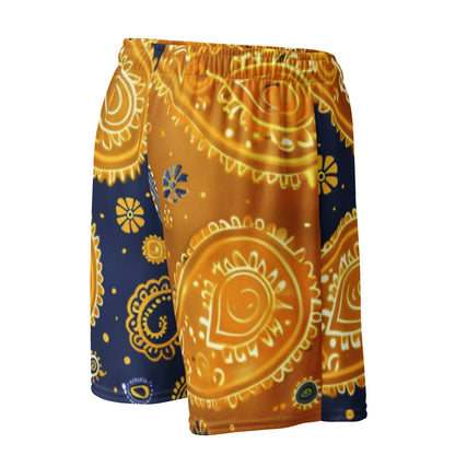 Goldene Paisley-Unisex-Mesh-Shorts