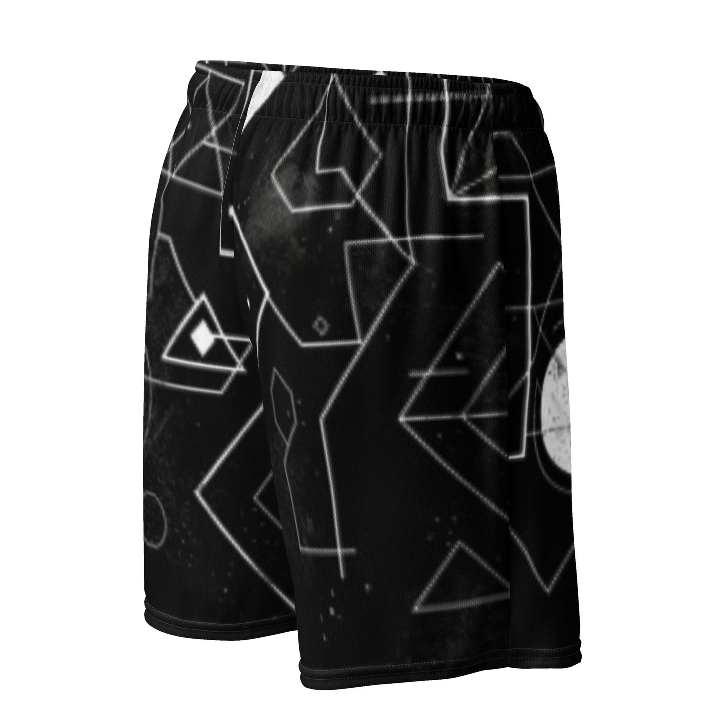 Geometric Harmony Unisex Mesh Shorts