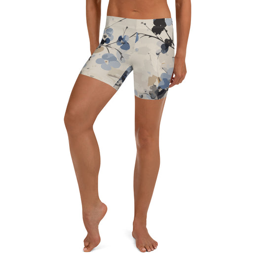 Blue Petals Booty Shorts