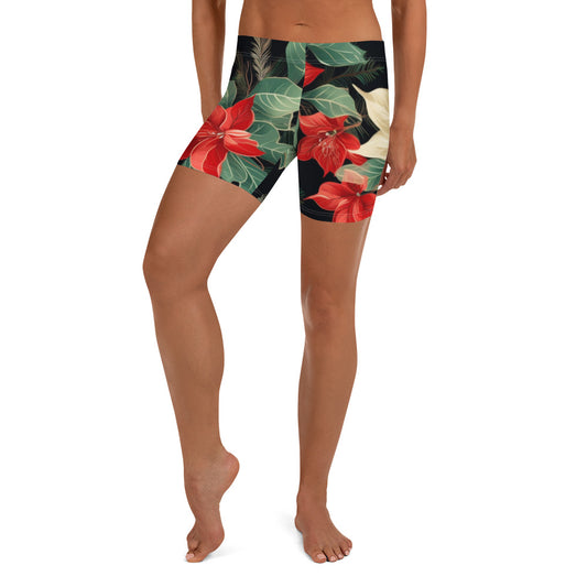 Midnight Bloom Booty Shorts