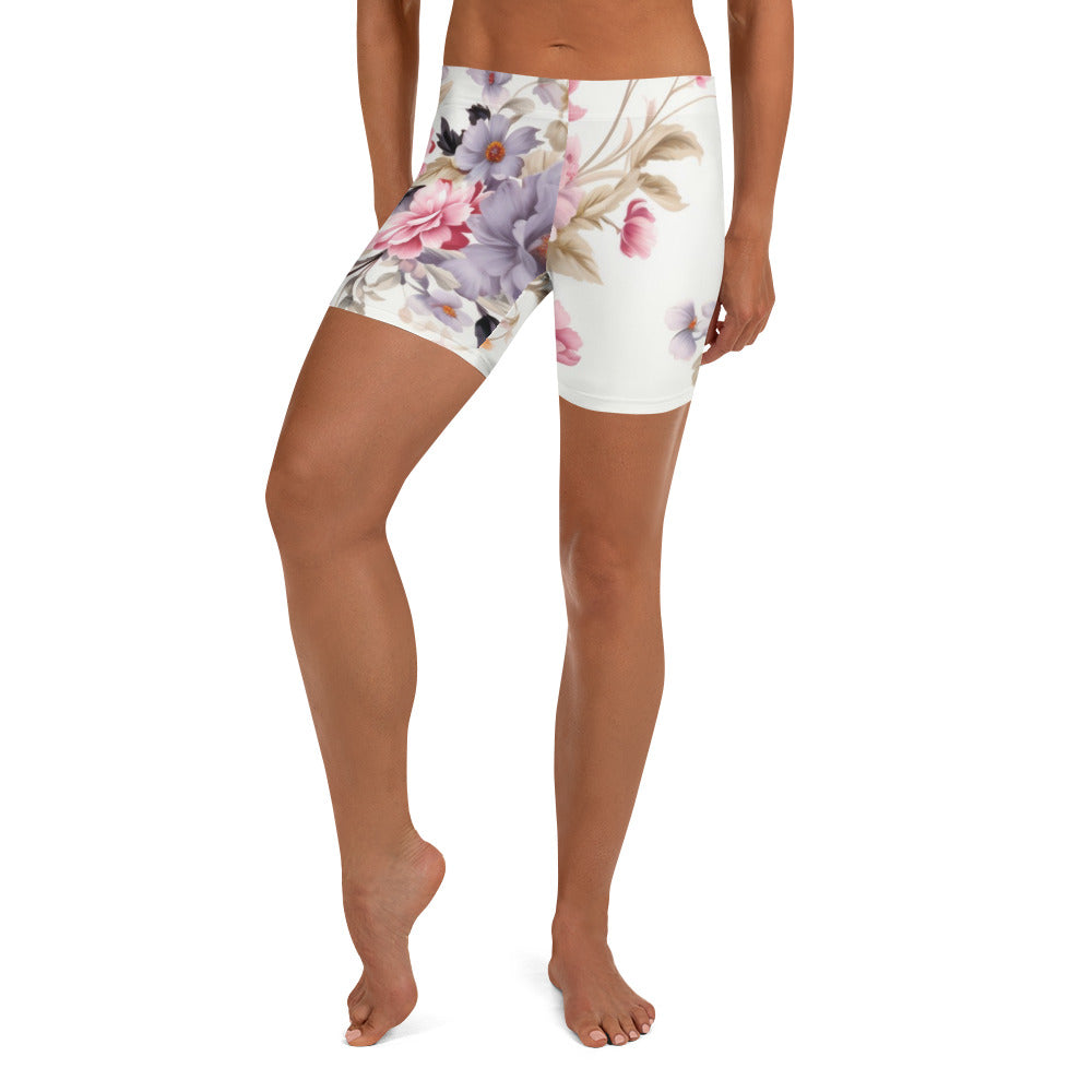 Floral Whisper  Workout Shorts