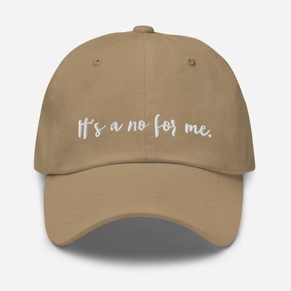 it's a No for Me Dad hat