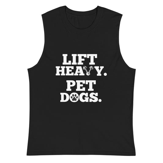 LEVANTAR PERROS MASCOTAS PESADOS Camisa muscular