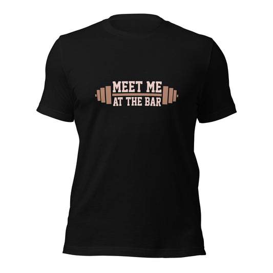 T-Shirt mit Aufdruck „Treffen Sie mich an der Bar“