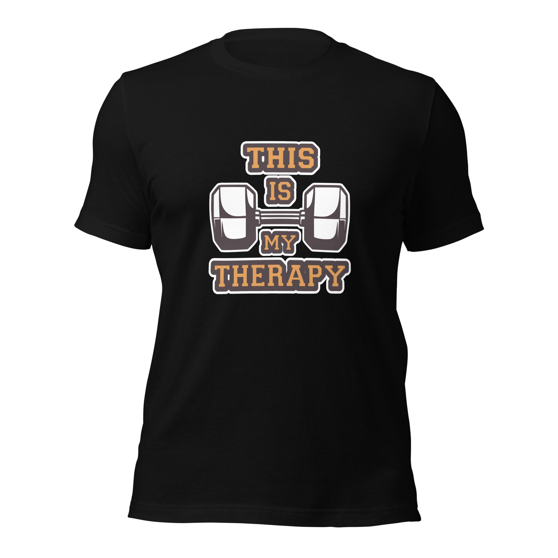THIS IS MY THERAPY Unisex T-shirt Introducing our "THIS IS MY THERAPY" Gym Unisex T-shirt – where fitness meets catharsis! 🏋️‍♂️Turn your workout space into a sanctuary with this motivational tee. Here's why it's a must-have:
