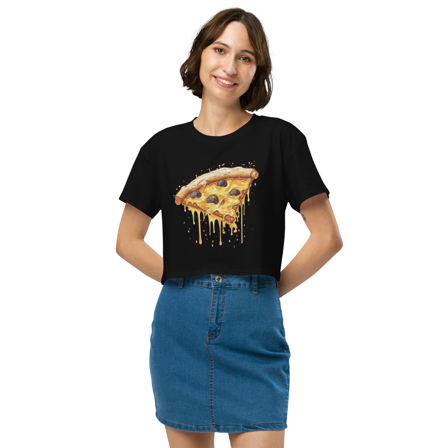 MELTING PIZZA Damen Crop Top