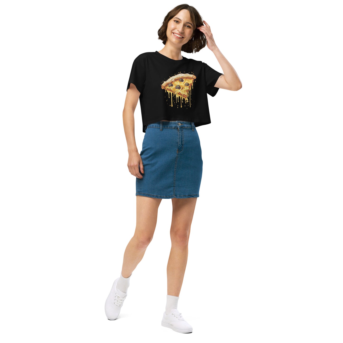 MELTING PIZZA Damen Crop Top